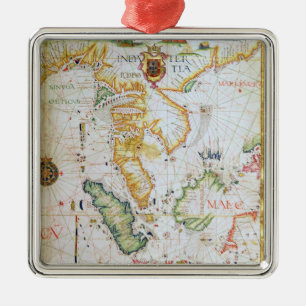 Mainland Southeast Asia, detail from world atlas Metal Ornament