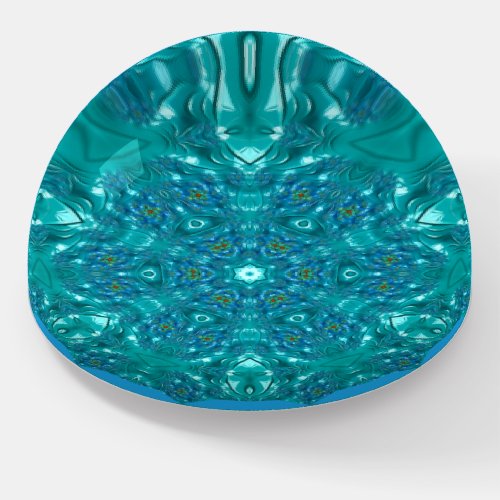   Mainly Shades of Blue and Aqua DOME  Paperweight