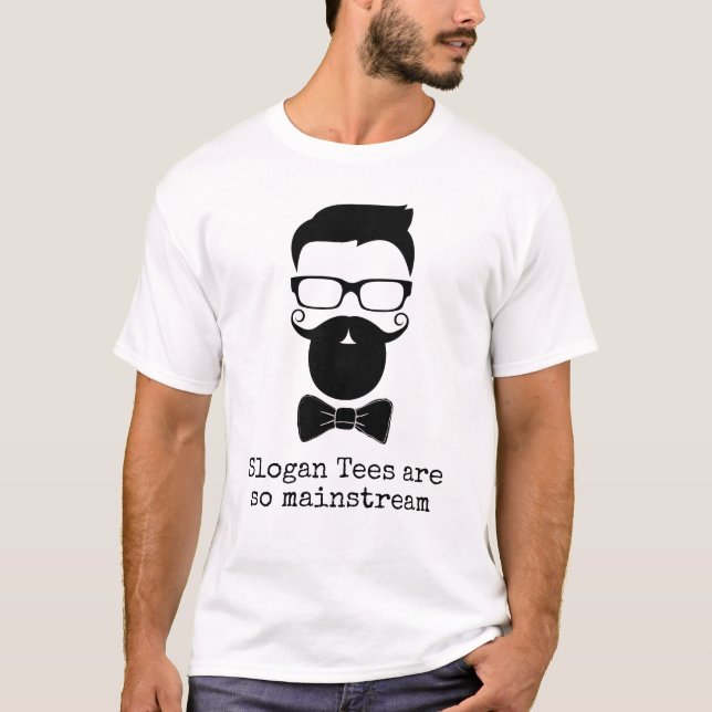 Mainstream Hipster Funny Slogan T-Shirt (Front)