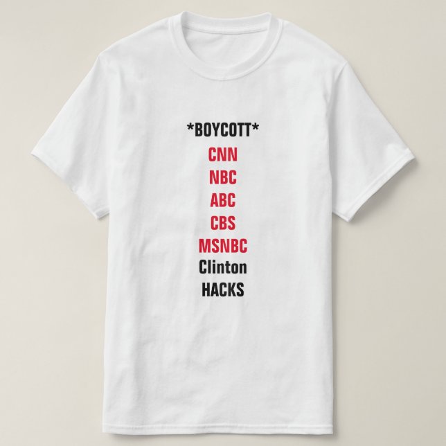 Mainstream media boycott T-Shirt (Design Front)