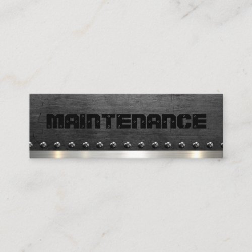 Maintenance Handyman Steel Metal Repair Service Mini Business Card