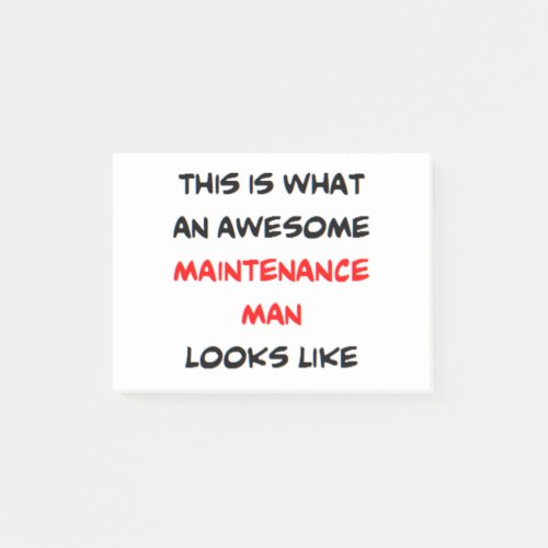 maintenance man awesome post_it notes