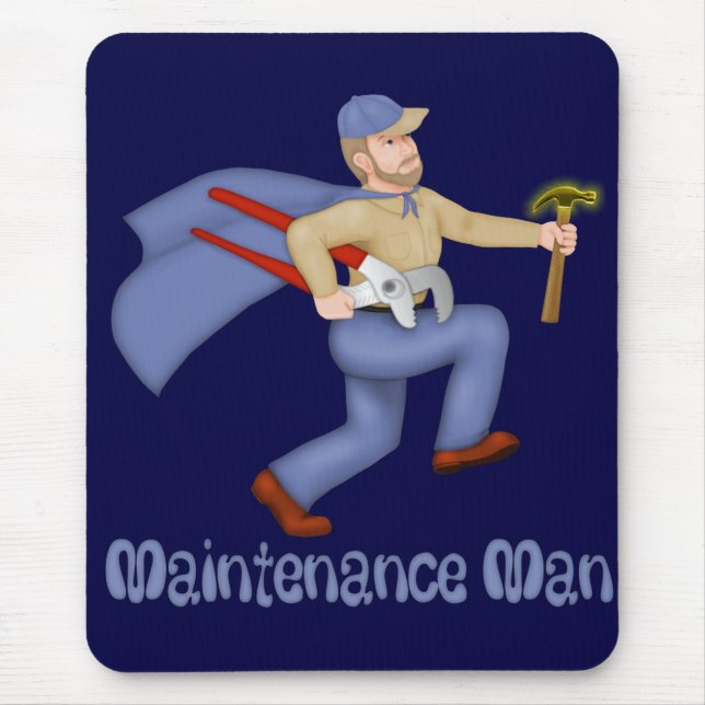 Maintenance Man Mouse Pad (Front)