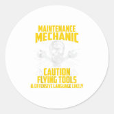 Funny Maintenance Caution Sign Rectangular Sticker | Zazzle