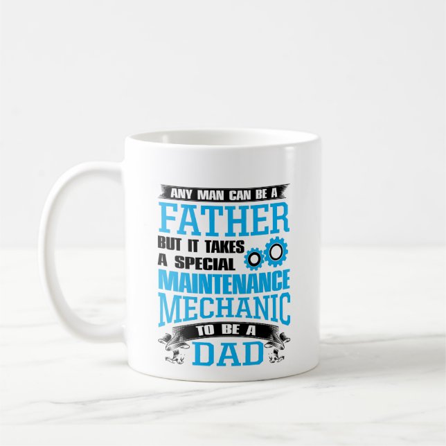 Maintenance Mechanic Dad Gift Father's Day Coffee Mug (Left)