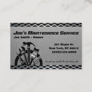 Maintenance Repair Handyman Service Business Card