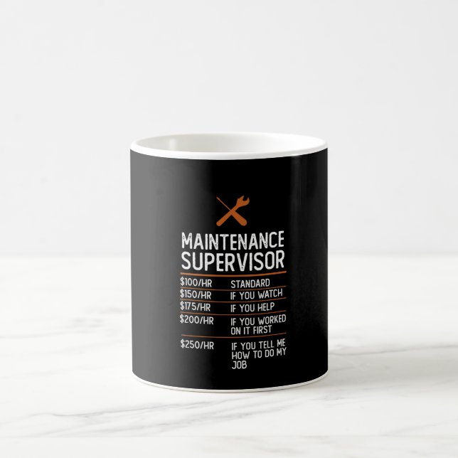 maintenance supervisor funny job Gift Present Idea Coffee Mug (Center)