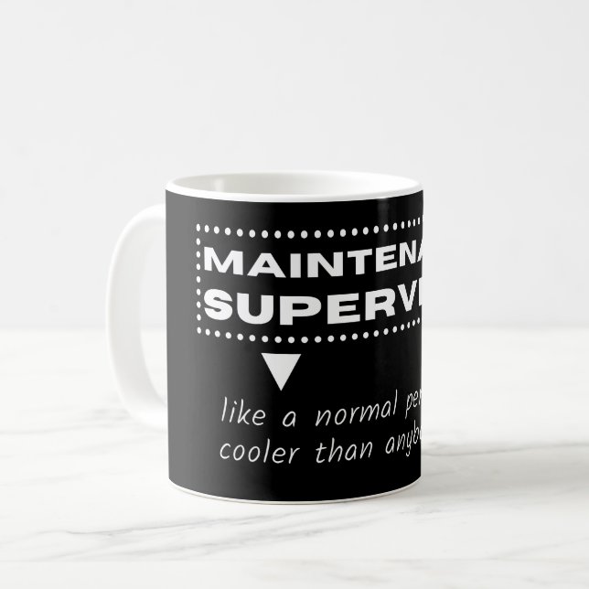 Maintenance Supervisor, funny jobs quotes Coffee Mug (Front Left)