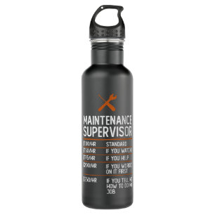 Maintenance Supervisor Hourly Rate Funny Gift Stainless Steel Water Bottle