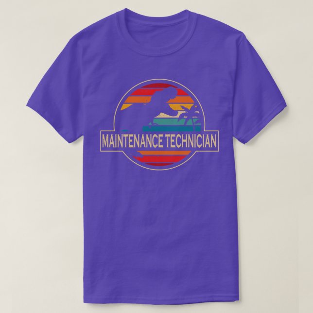 Maintenance Technician Dinosaur T-Shirt (Design Front)