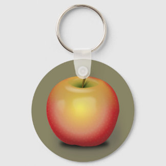 Maintosh Apple Button Keychain