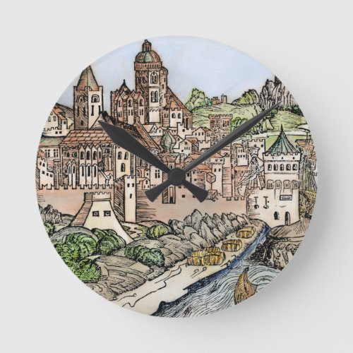 Mainz Germany 1493 Round Clock