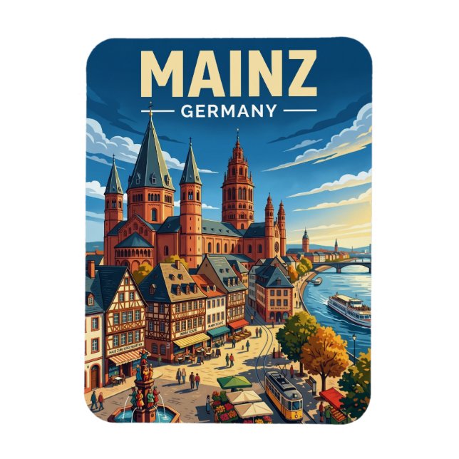 Mainz Germany Magnet (Vertical)