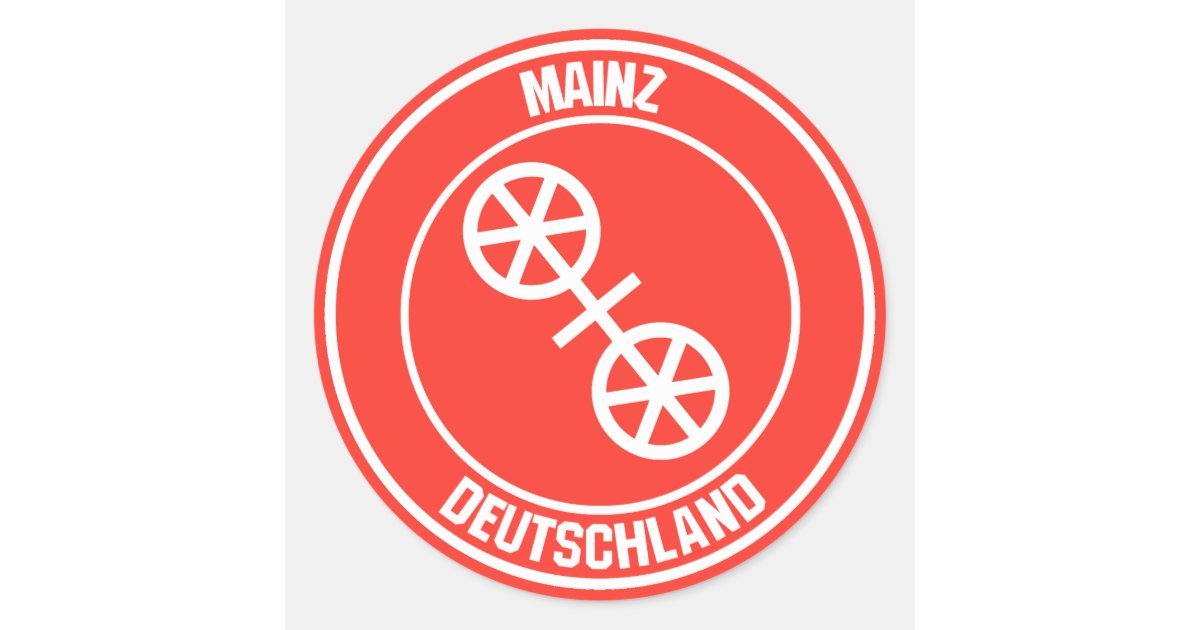Mainz Round Emblem Classic Round Sticker | Zazzle