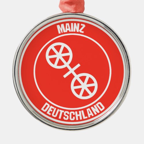 Mainz Round Emblem Metal Ornament