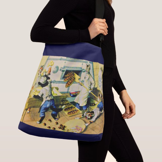 Mainzer chaotic bakery cats print crossbody bag (Close Up)