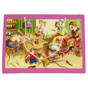 Mainzer mice cobblers and shoe store print large gift bag
