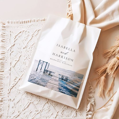 MAIRI Lake Pier Destination Watercolor Wedding Favor Bag