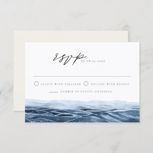 MAIRI Ocean or Lake Destination Wedding RSVP Card