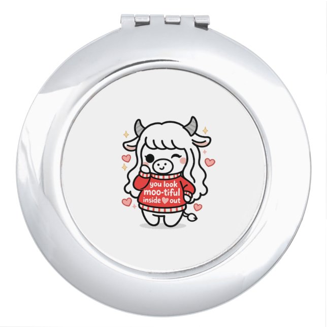 Maisie Moo Pocket Mirror - Spread the Love, One Gl (Front)