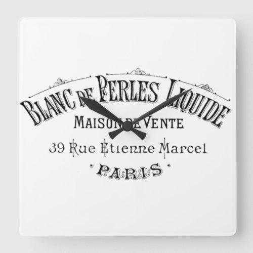 Maison de Vente _ French Typography Clock