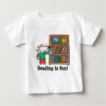 Maisy and a Bookshelf of Books Baby T-Shirt