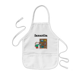 Maisy and a Bookshelf of Books Kids' Apron