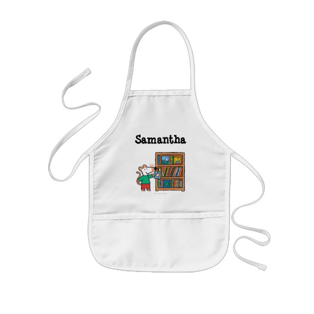 Maisy and a Bookshelf of Books Kids' Apron (Front)