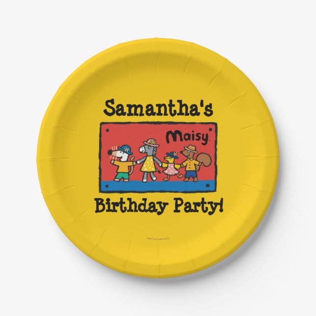 Maisy and Best Friends Hold Hands Paper Plates (Front)