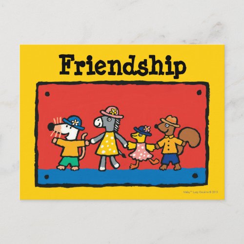 Maisy and Best Friends Hold Hands Postcard