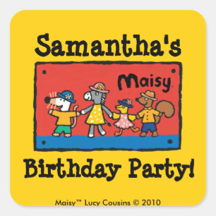 Maisy and Best Friends Hold Hands Square Sticker
