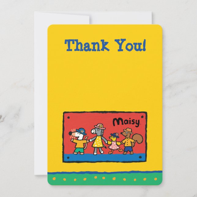 Maisy and Best Friends Hold Hands Thank You Card (Front)