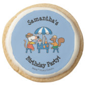 Maisy and Cyril Birthday Round Shortbread Cookie (Front)
