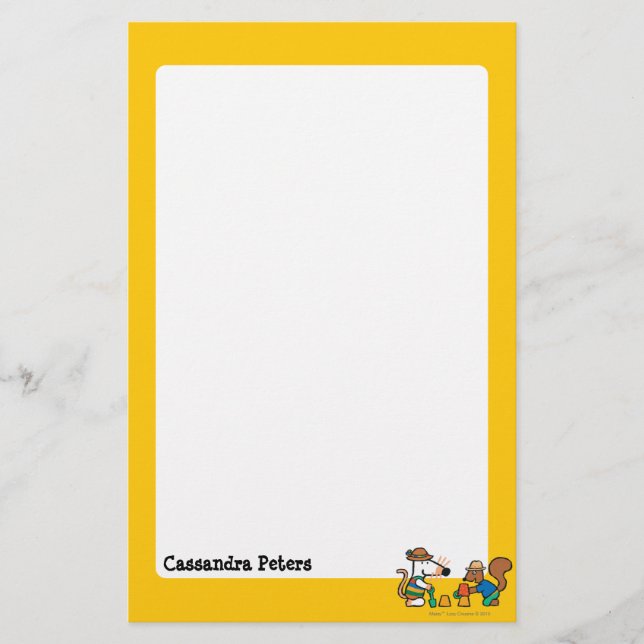 Maisy and Cyril Build a Sand Castle Stationery (Front)