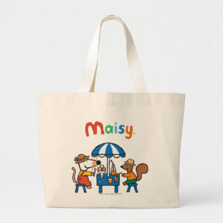 Maisy and Cyril Snacktime at the Beach Large Tote Bag