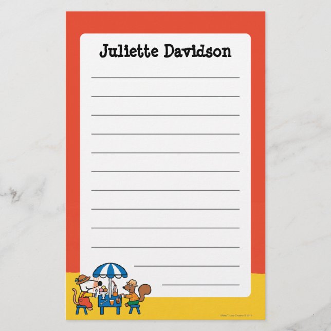 Maisy and Cyril Snacktime at the Beach Stationery (Front)