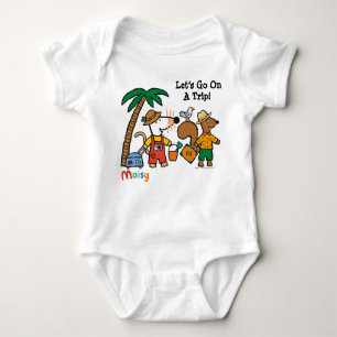Maisy and Cyril with Palm Tree at the Beach Baby Bodysuit