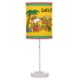 Maisy and Cyril with Palm Tree at the Beach Table Lamp