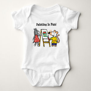 Maisy and Dotty Paint at Preschool Baby Bodysuit