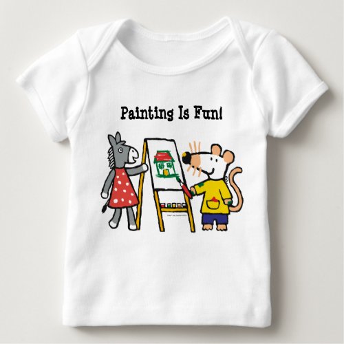 Maisy and Dotty Paint at Preschool Baby T_Shirt