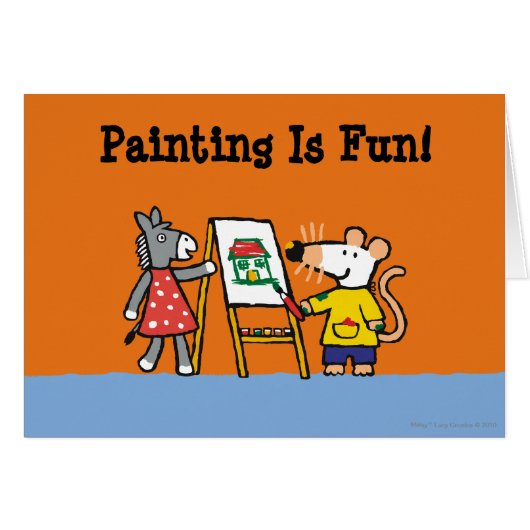 Maisy and Dotty Paint at Preschool Cards (Front Horizontal)