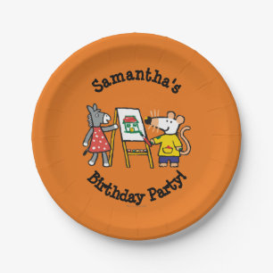 Maisy and Dotty Paint at Preschool Paper Plates