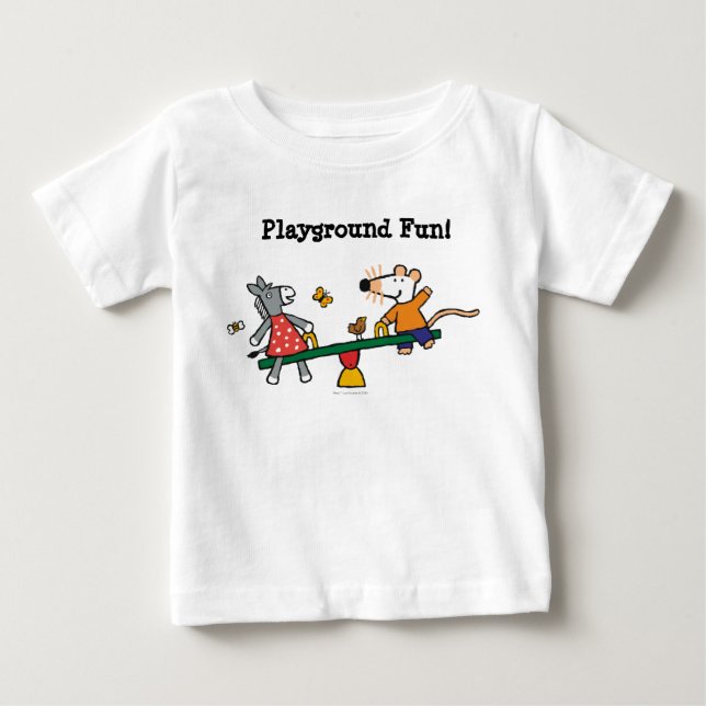 Maisy and Dotty Seesaw at the Playground Baby T-Shirt (Front)
