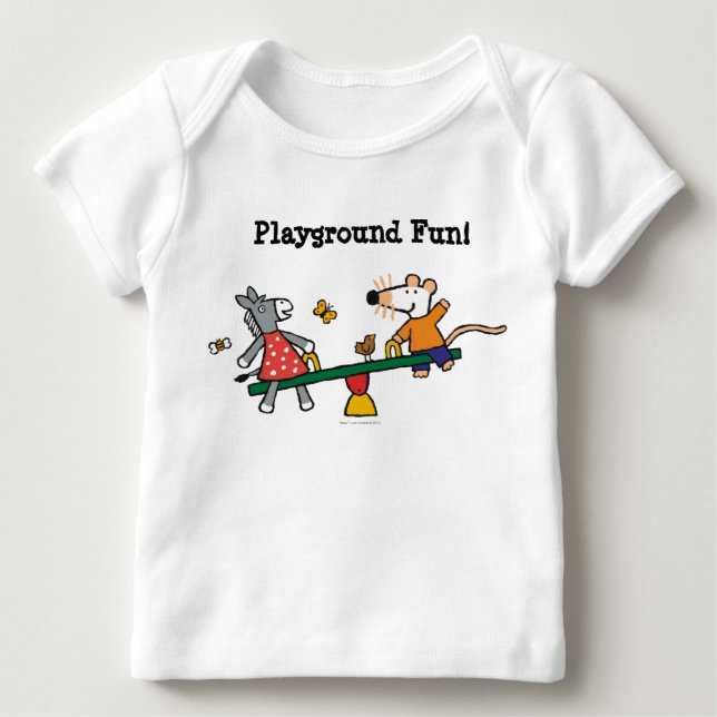 Maisy and Dotty Seesaw at the Playground Baby T-Shirt (Front)