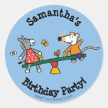 Maisy and Dotty Seesaw at the Playground Classic Round Sticker