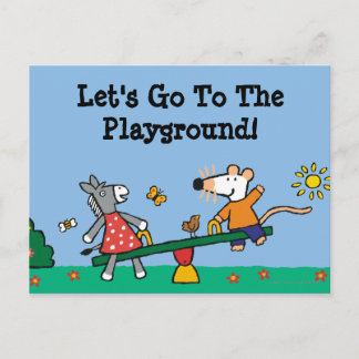 Maisy and Dotty Seesaw at the Playground Postcard