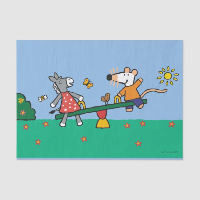 Maisy and Dotty Seesaw at the Playground Tissue Paper (Front)