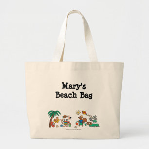Maisy and Friends at the Beach Large Tote Bag