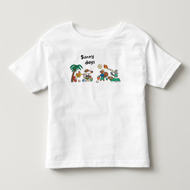 Maisy and Friends at the Beach Toddler T-shirt (Front)