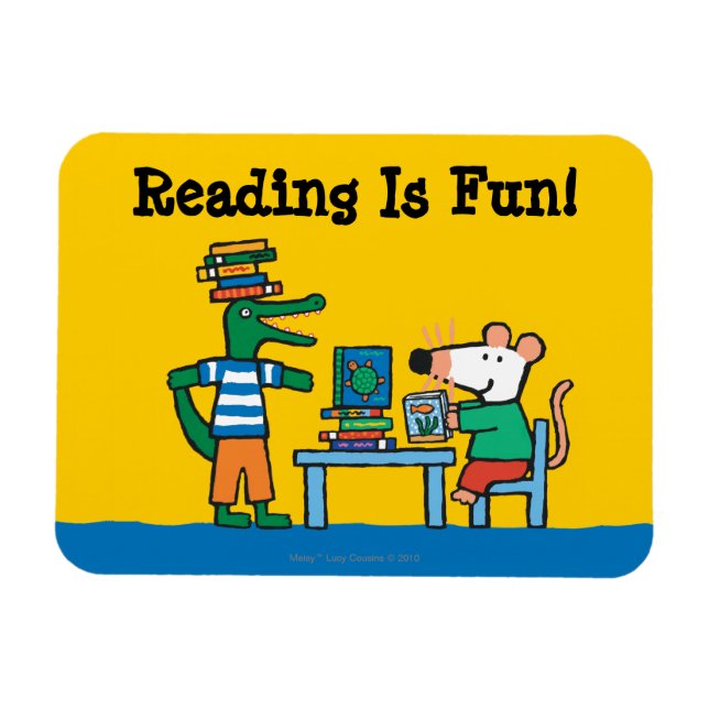 Maisy and Friends Enjoy the Library Magnet (Horizontal)